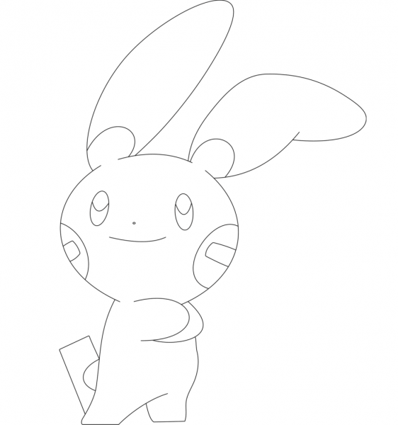 Minun coloring page image