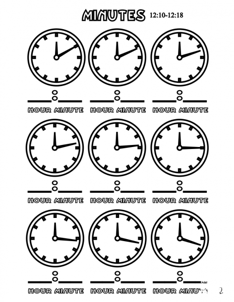 Minutes 12:10-12:18 coloring page image