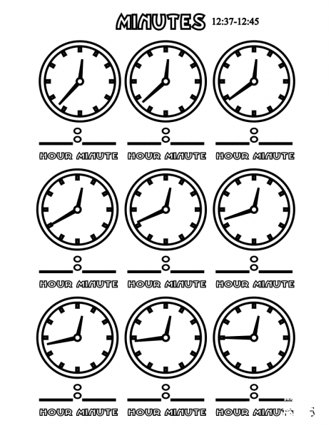 Minutes 12:37-12:45 coloring page image