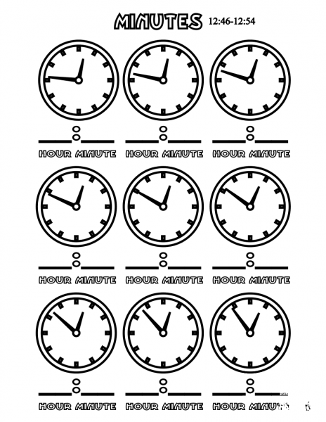 Minutes 12:46-12:54 coloring page image