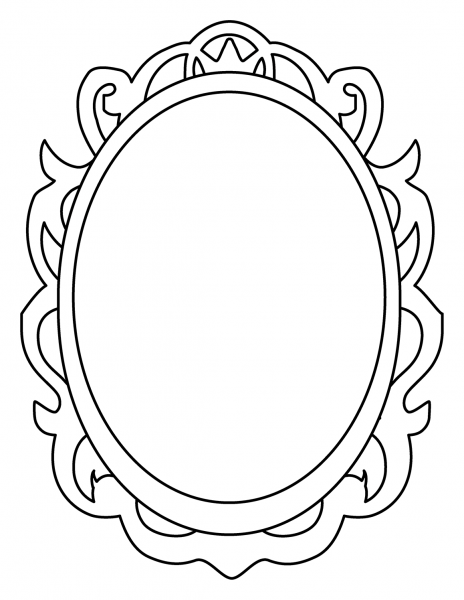 Mirror Emoji coloring page image