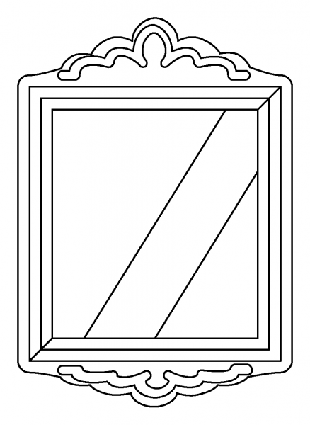 Mirror Emoji coloring page image