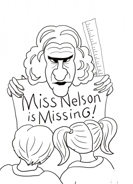Miss Nelson is Missing coloring page image