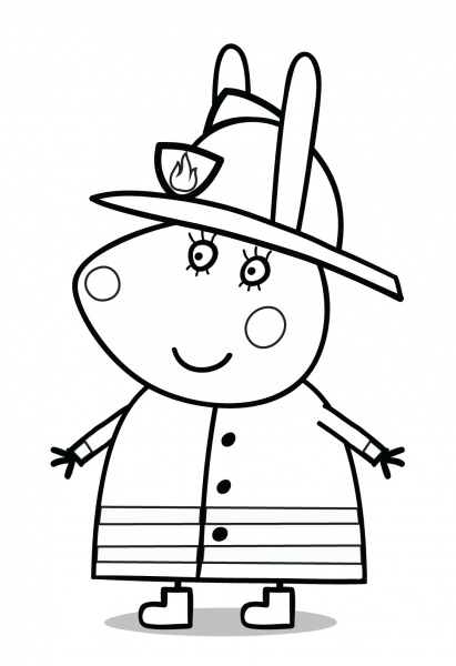 Miss Rabbit coloring page image
