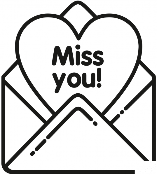 Miss You coloring page image