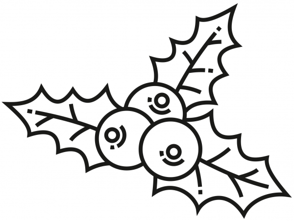 Mistletoe coloring page image