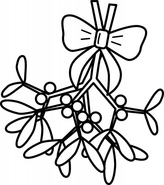 Mistletoe coloring page image