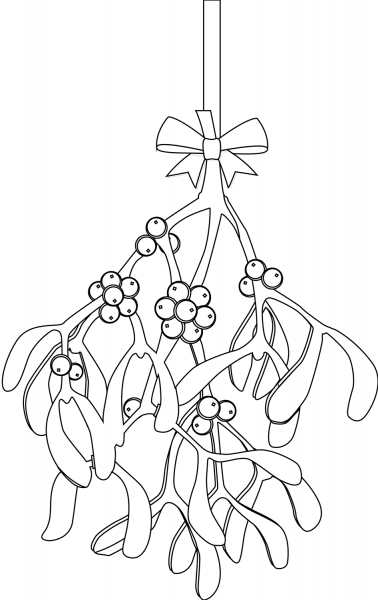 Mistletoe coloring page image