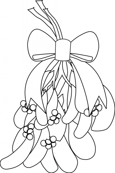 Mistletoe coloring page image