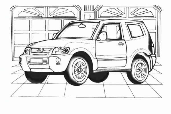 Mistubishi Pajero  coloring page image