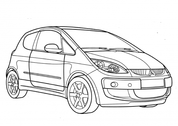 Mitsubishi Colt  coloring page image
