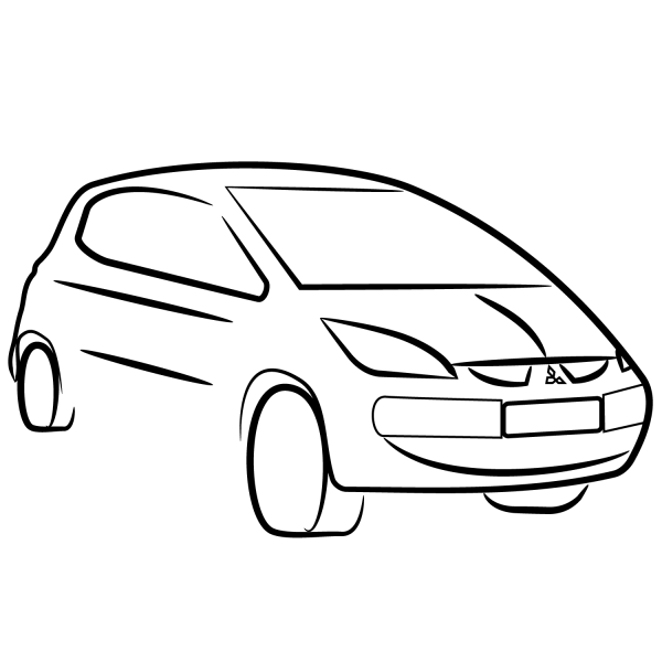 Mitsubishi Colt coloring page image