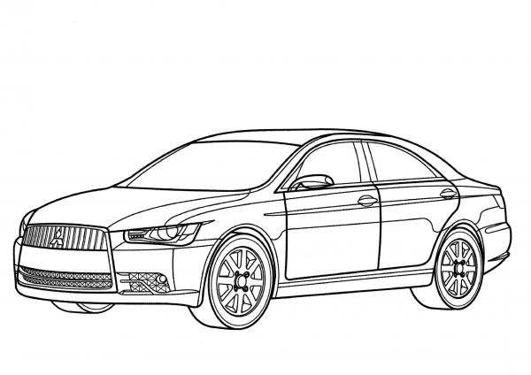 Mitsubishi Concept ZT coloring page image