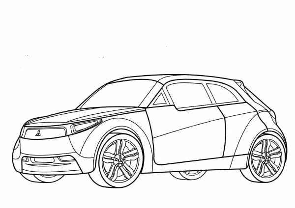 Mitsubishi CT coloring page image