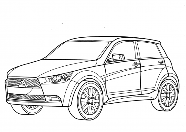 Mitsubishi CX coloring page image