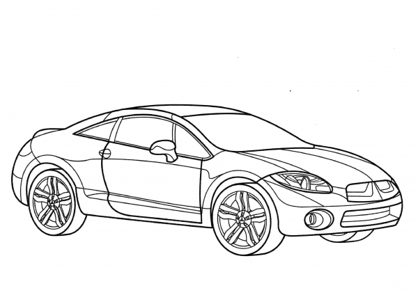 Mitsubishi Eclipse  coloring page image