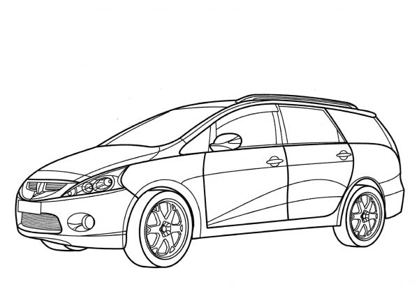 Mitsubishi Grandis  coloring page image