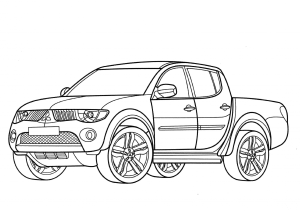 Mitsubishi L200  coloring page image