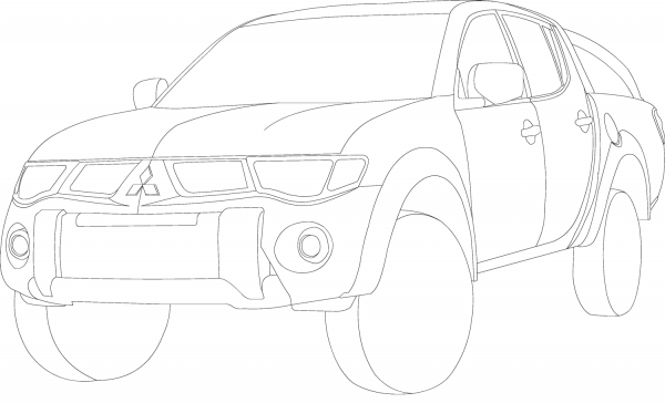 Mitsubishi L200 Pickup coloring page image