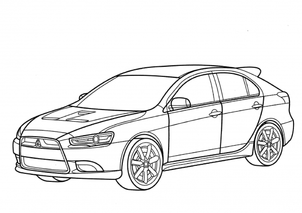 Mitsubishi Lancer Sportback coloring page image
