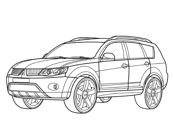 Mitsubishi Outlander coloring page - ColouringPages