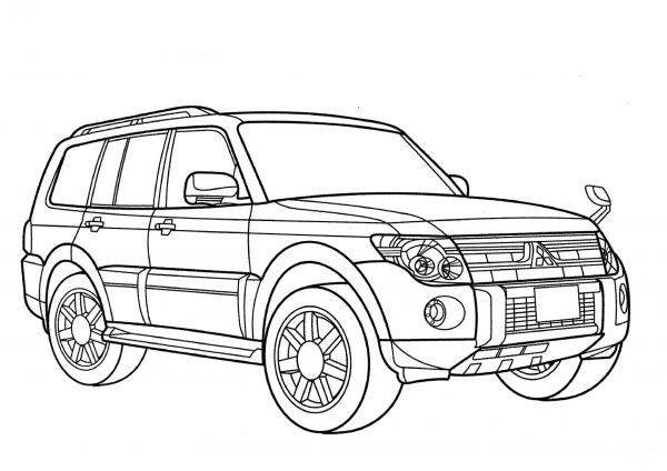 Mitsubishi Pajero  coloring page image