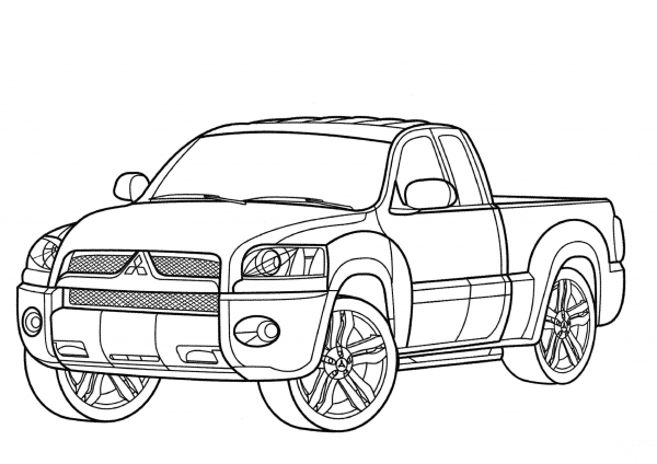 Mitsubishi Raider XLS  coloring page image