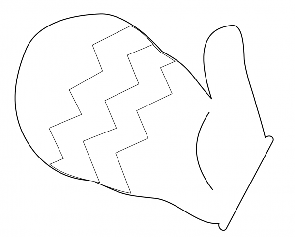 Mitten coloring page image