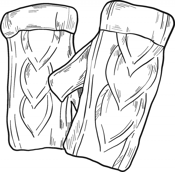 Mittens coloring page image