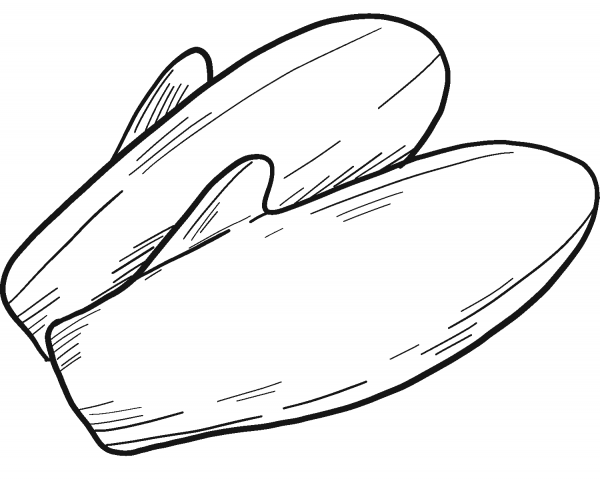 Mittens coloring page image