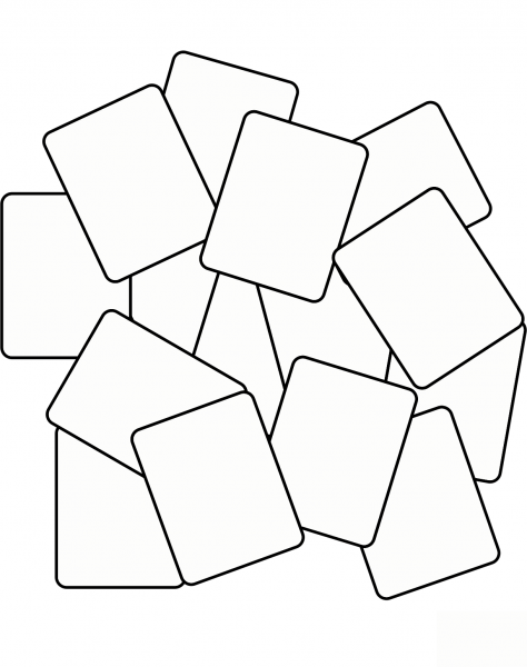 Mix of Letter Cards coloring page image