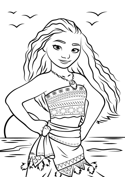 Moana Waialiki coloring page image