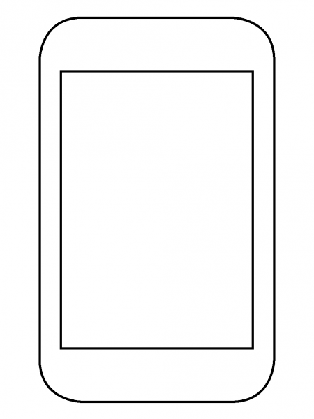 Mobile Phone Emoji coloring page image