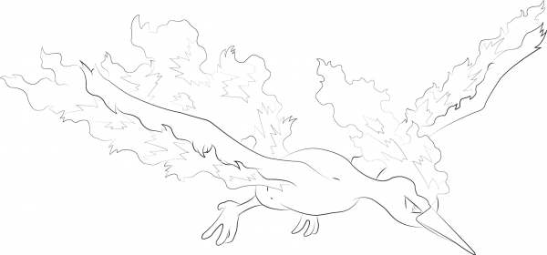 Moltres Pokemon coloring page image