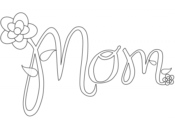 Mom coloring page image