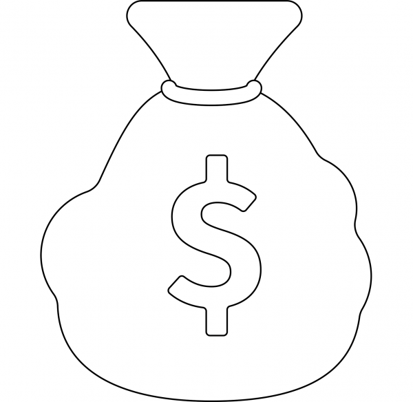 Money Bag Emoji coloring page image