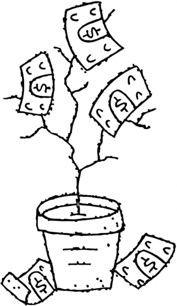 Money Tree  coloring page image