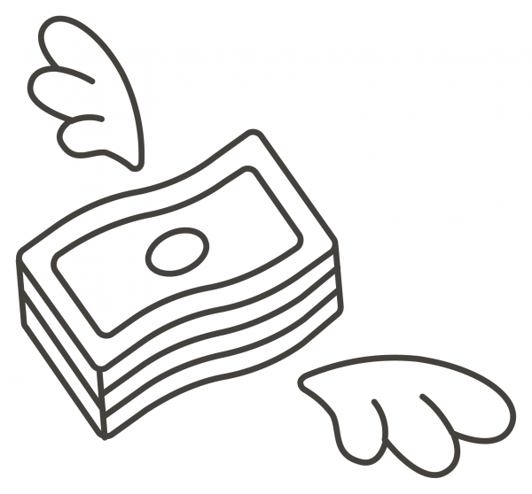 Money with Wings coloring page image