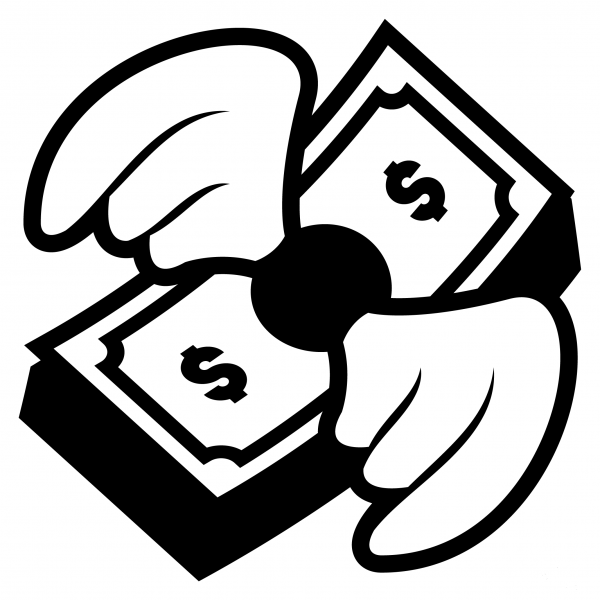 Money with Wings Emoji coloring page image