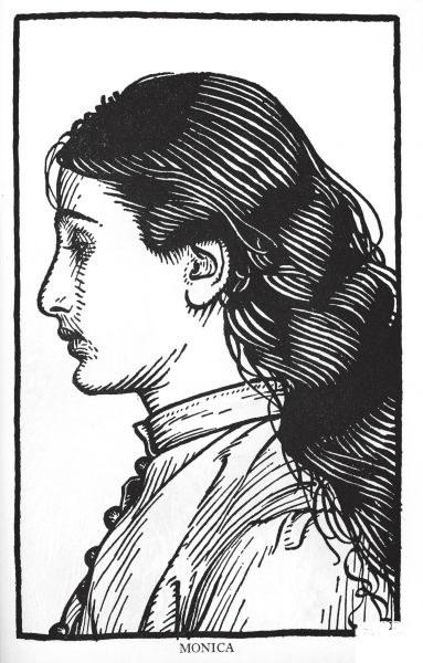 Monica coloring page image