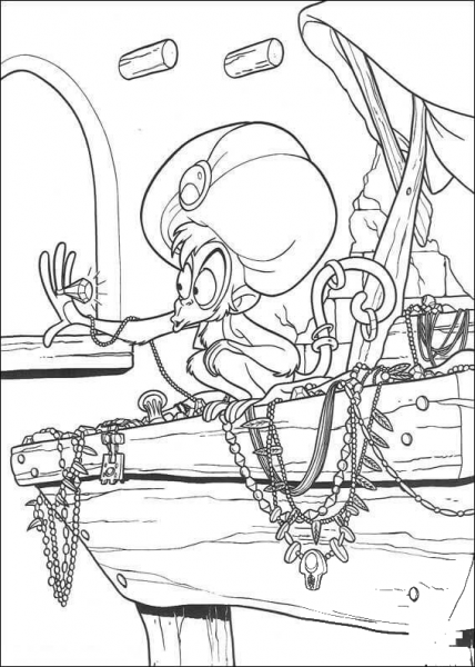 Monkey Abu  coloring page image
