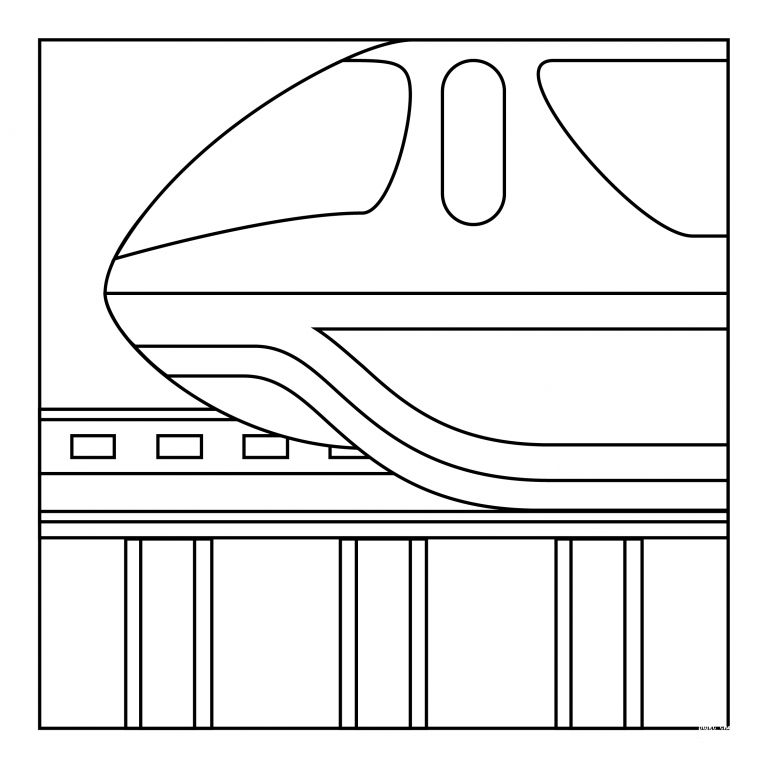 Monorail coloring page - ColouringPages