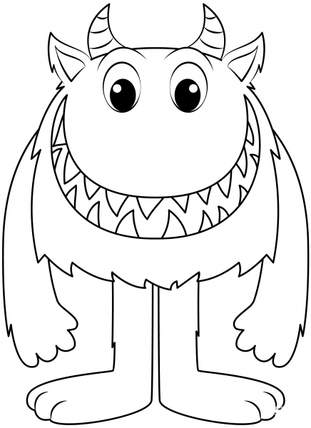 Monster coloring page image