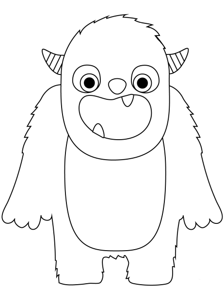 Monster coloring page image