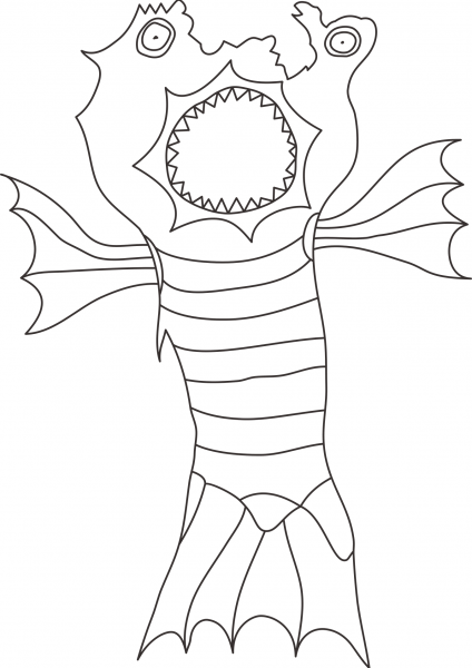 Monster coloring page image