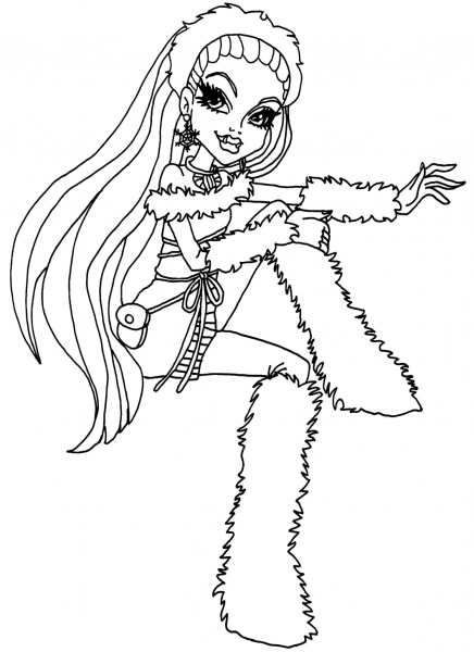 Monster High Abbey Bominable coloring page image