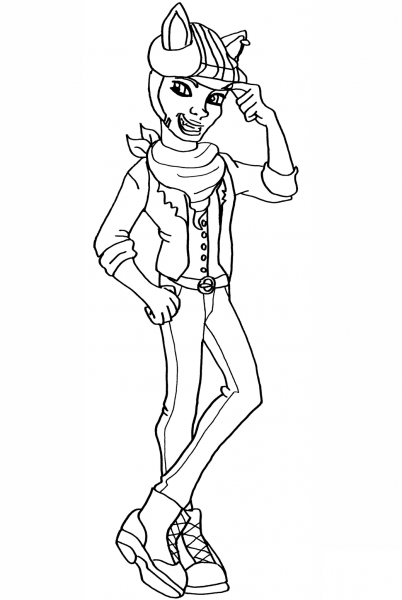 Monster High Clawd Wolf  coloring page image