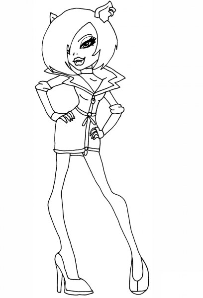 Monster High Clawdeen Wolf coloring page image