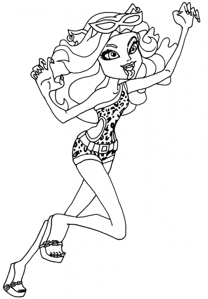 Monster High Clawdeen Wolf Doll coloring page image