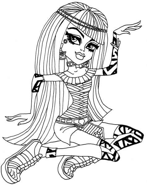 Monster High Cleo coloring page image